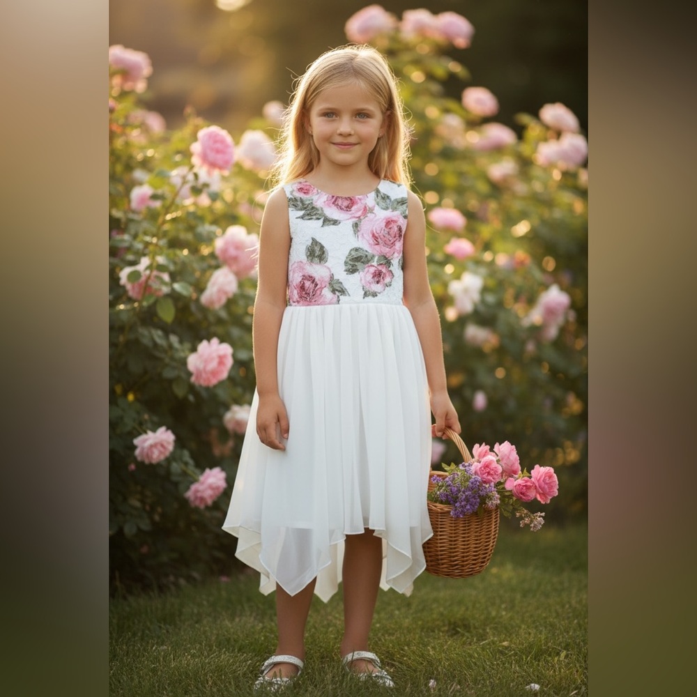 Amy’s Closet Girl’s’ Sleeveless Floral Dress